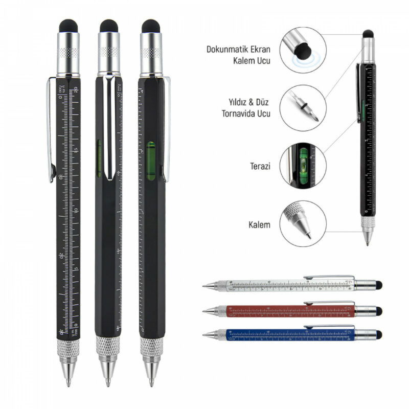 1016 metal su terazili tornavidalı touchpen kalem