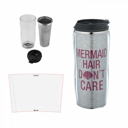 6183 Şeffaf Çelik kupa 400 ml