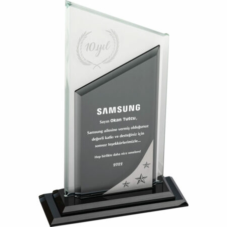 6809 kristal plaket 14 x 26 cm (kopya)