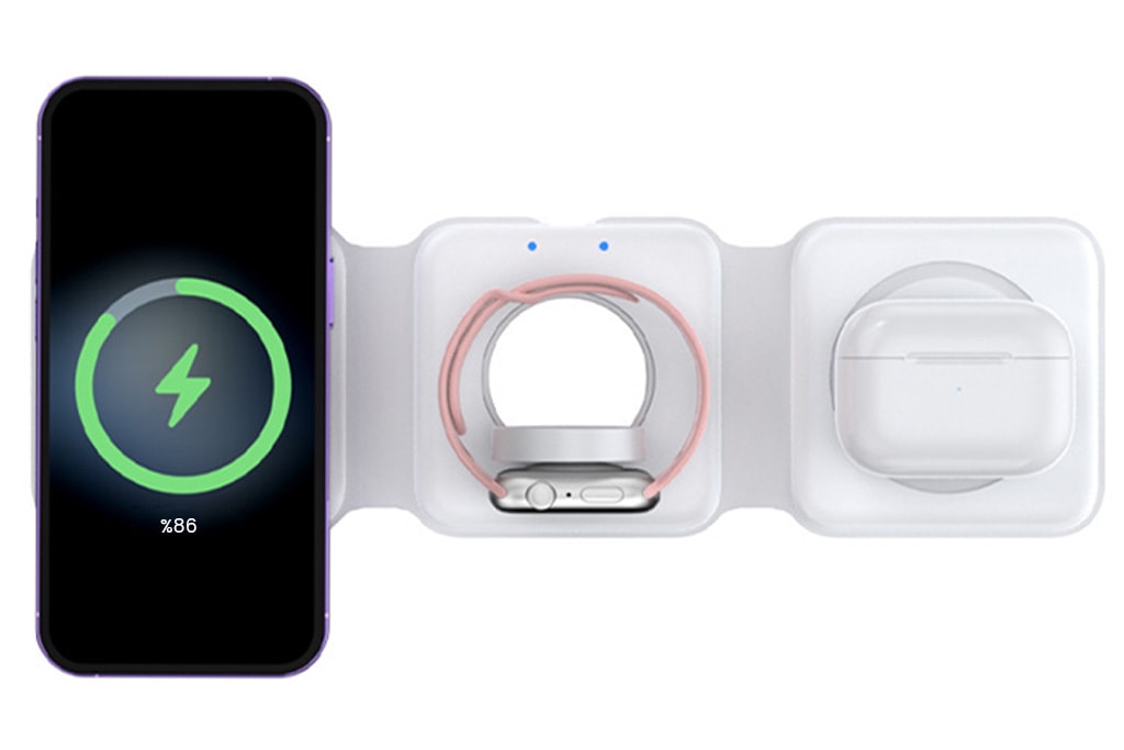 5814 katlanabilir manyetik Çoklu kablosuz Şarj standı