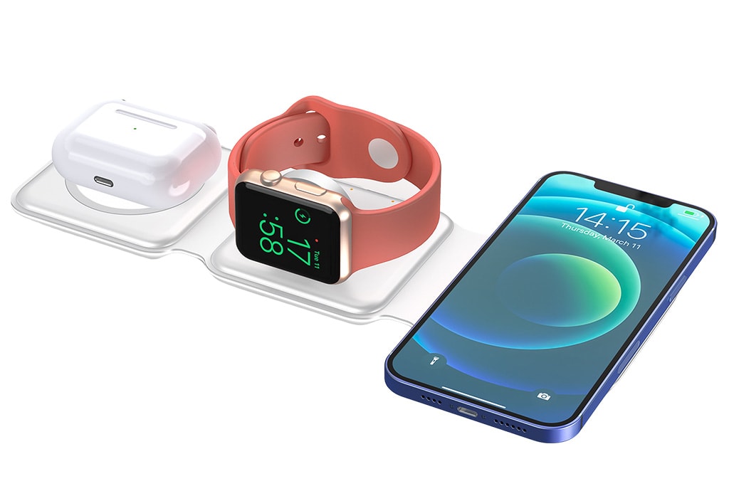 5814 katlanabilir manyetik Çoklu kablosuz Şarj standı